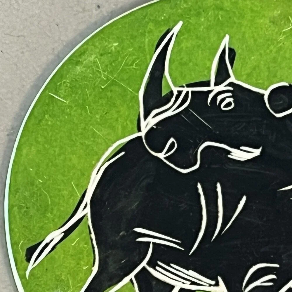 African Safari Green Soapstone Drink Coasters Zebra Rhino Giraffe Gazelle